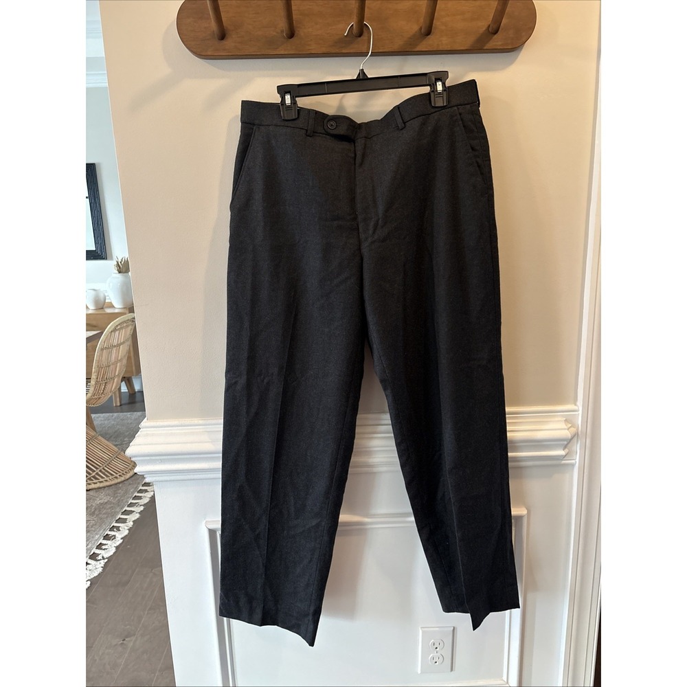 Ballin Dress Pants Mens 36x31 Gray Wool Cashmere Comfort Eze‎ Trouser Slacks